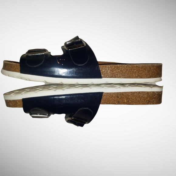 Biostep 2 strap sandals, black patent leather sz 9 - Picture 3 of 11